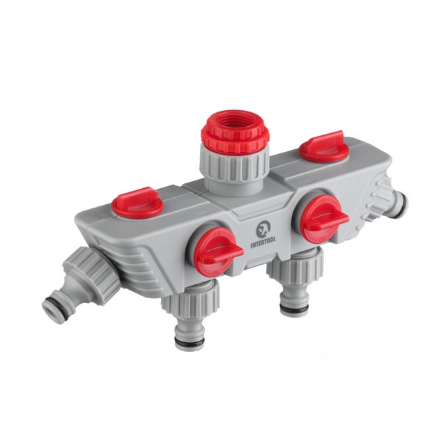 Распределитель 4-х канальный с регулировкой каждого канала INTERTOOL GE-2004 Распределитель 4-х канальный с регулировкой каждого канала INTERTOOL GE-2004