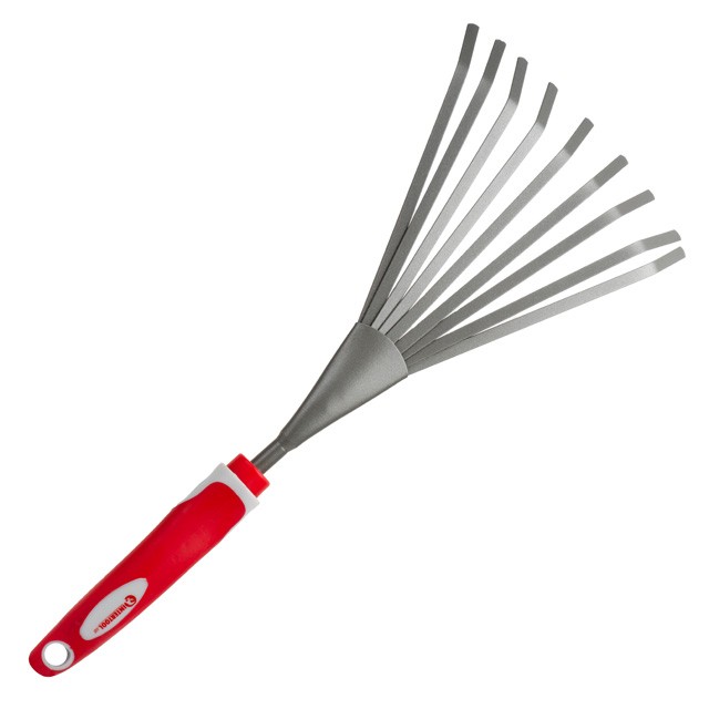 Грабли веерные 370 мм*155 мм с комбинированной рукояткой INTERTOOL FT-0031 Грабли веерные 370 мм*155 мм с комбинированной рукояткой INTERTOOL FT-0031