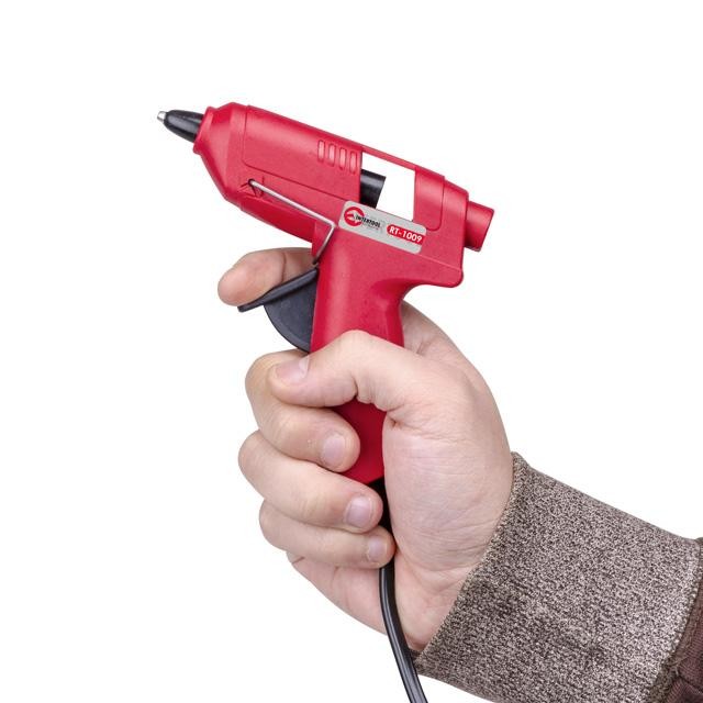 Пистолет клеевой 10Вт, 230В, под стержни 7-8мм, 6-10г/мин. INTERTOOL RT-1009 Пистолет клеевой 10Вт, 230В, под стержни 7-8мм, 6-10г/мин. INTERTOOL RT-1009