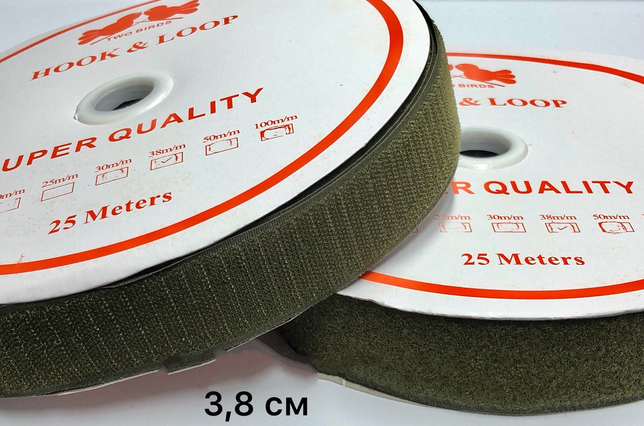 Липучка 4 см Хаки. 25 метров Липучка 4 см Хаки. 25 метров