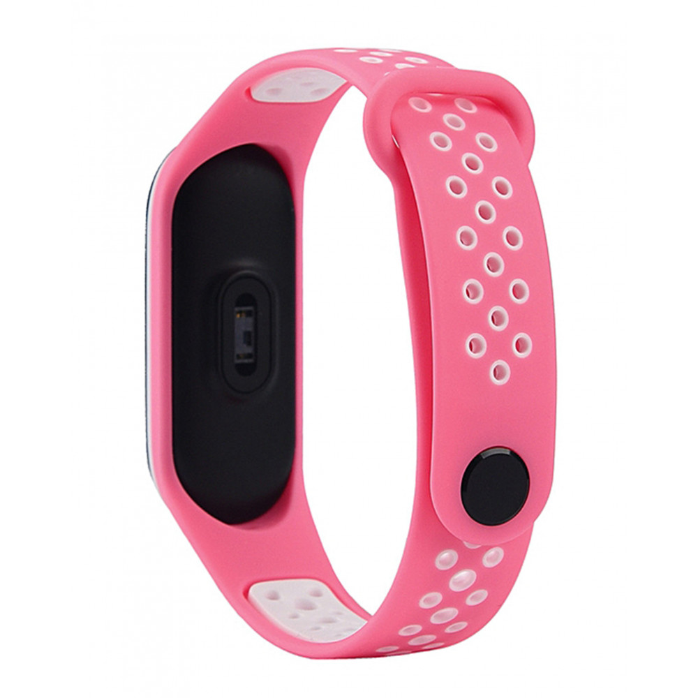 Ремінець Sport Nike Xiaomi Mi Band 3 ; 4 — Pink & White Ремінець Sport Nike Xiaomi Mi Band 3 ; 4 — Pink & White