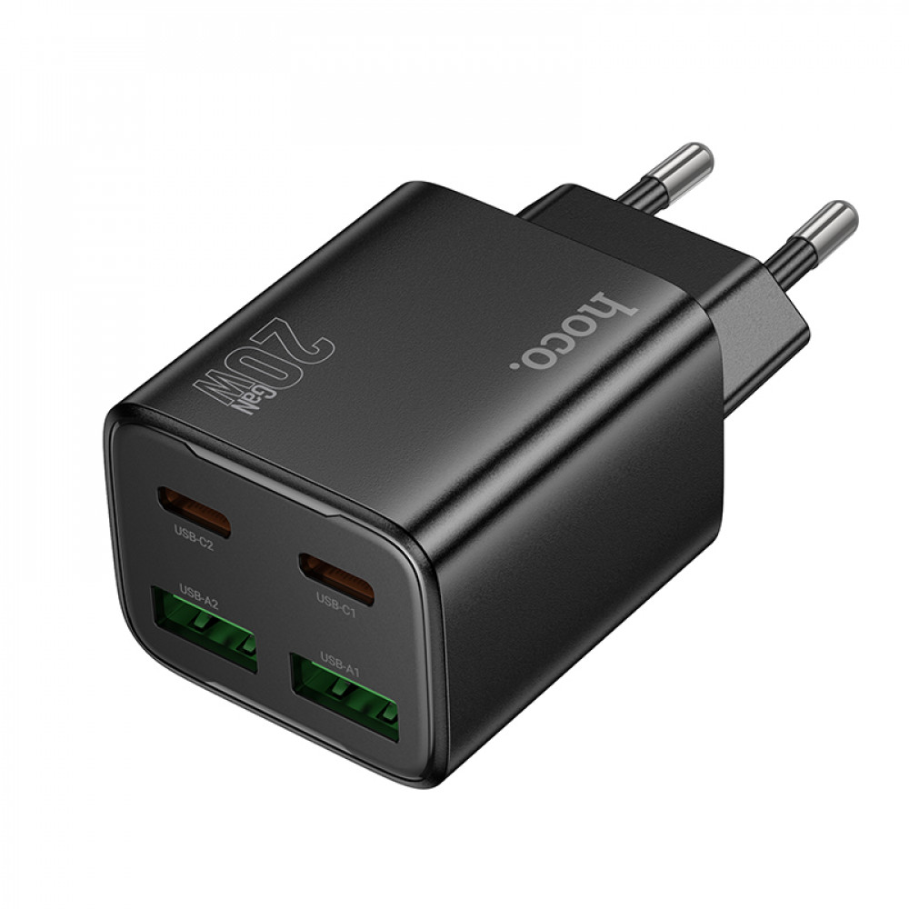Home Charger | 20W | 2PD | 2U — Hoco N55 __ — Black Home Charger | 20W | 2PD | 2U — Hoco N55 __ — Black