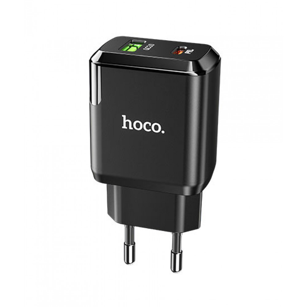 Home Charger | 20W | PD | QC3.0 — Hoco N5 — Black Home Charger | 20W | PD | QC3.0 — Hoco N5 — Black