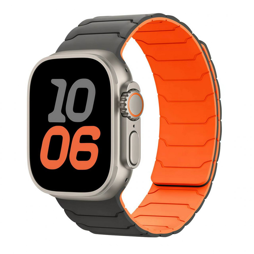 Ремінець Armor Magnetic Band — Apple Watch 38 mm | 40 mm | 41 mm — Gray&Orange Ремінець Armor Magnetic Band — Apple Watch 38 mm | 40 mm | 41 mm — Gray&Orange
