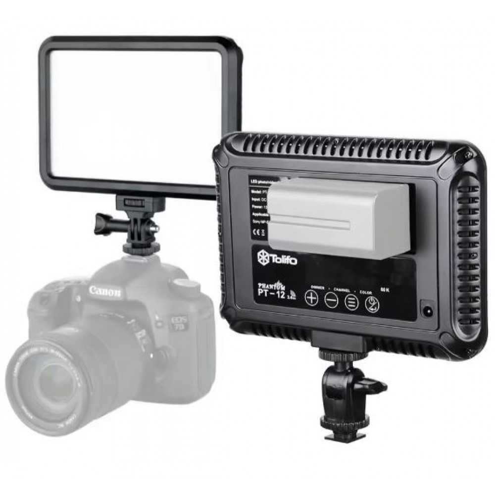 Лампа видеосвет LED PT-12B 12W color 3200-5600K Лампа видеосвет LED PT-12B 12W color 3200-5600K