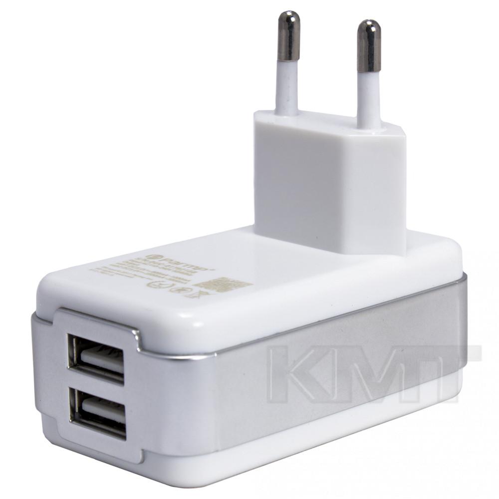 СЗУ « Parmp (DUC-0178210W)(cable micro) » — 2 USB — 3 A — White СЗУ « Parmp (DUC-0178210W)(cable micro) » — 2 USB — 3 A — White