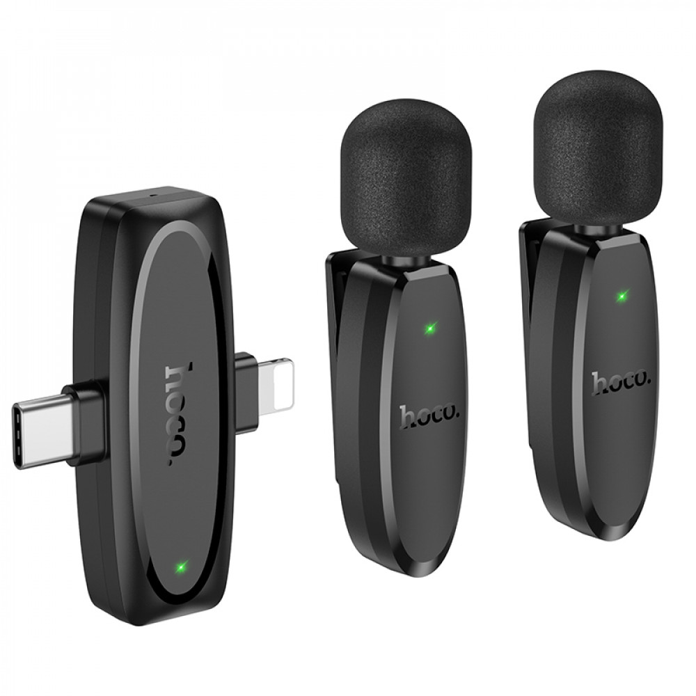 Wireless Digital Microphone — Hoco L15 L15 Dual-mic (iP/Type-C) Wireless Digital Microphone — Hoco L15 L15 Dual-mic (iP/Type-C)