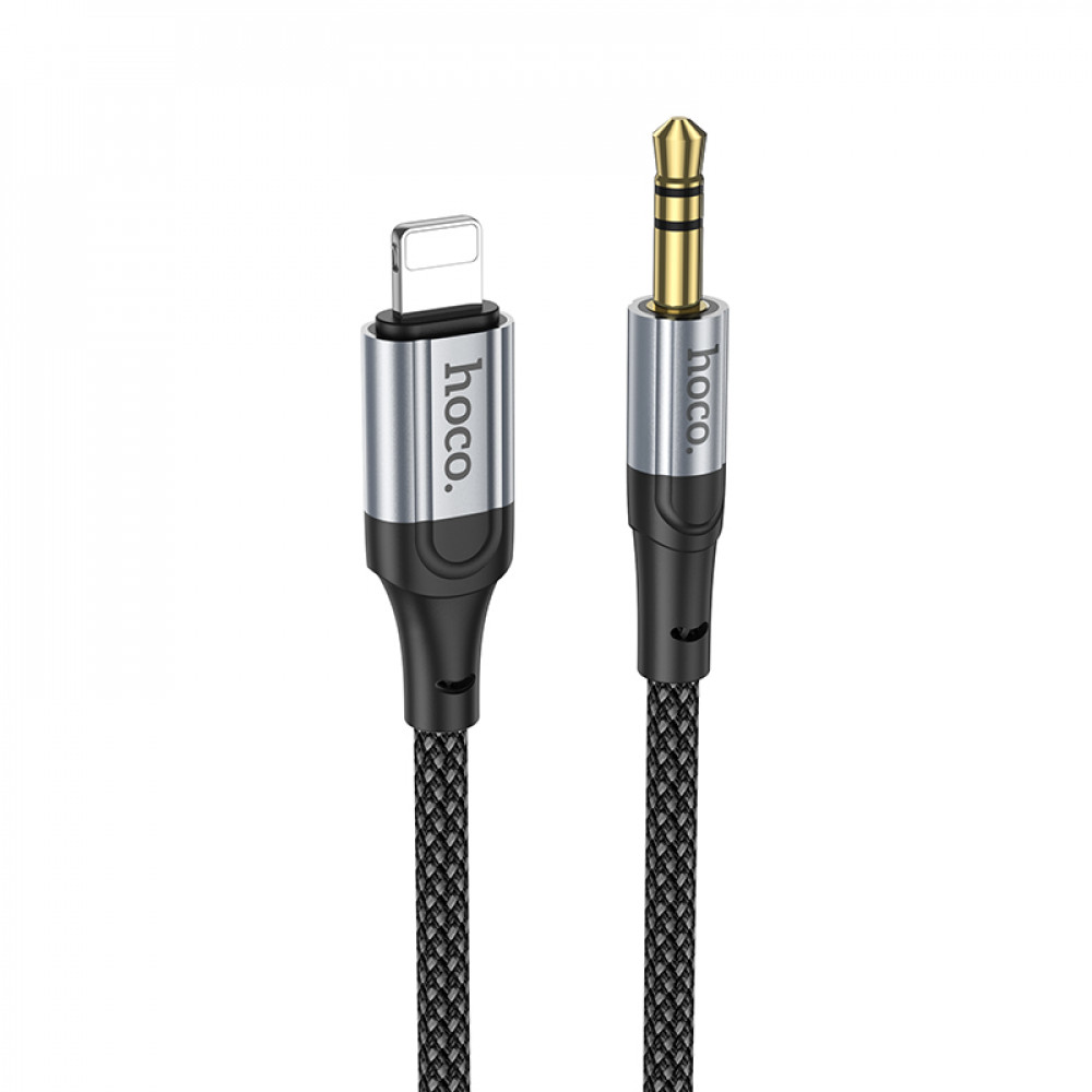 Cable Aux to Lightning — Hoco UPA26 — Black Cable Aux to Lightning — Hoco UPA26 — Black