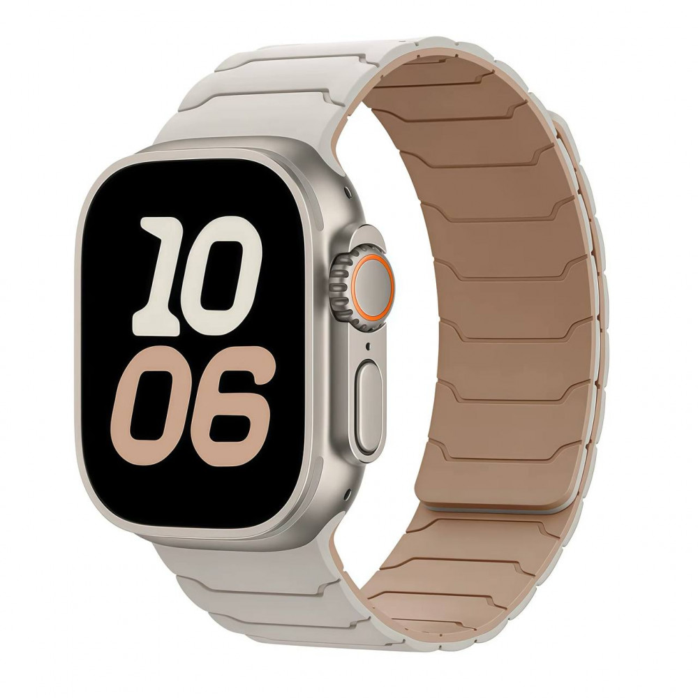 Ремінець Armor Magnetic Band — Apple Watch 38 mm | 40 mm | 41 mm — Starlight&Milk tea Ремінець Armor Magnetic Band — Apple Watch 38 mm | 40 mm | 41 mm — Starlight&Milk tea