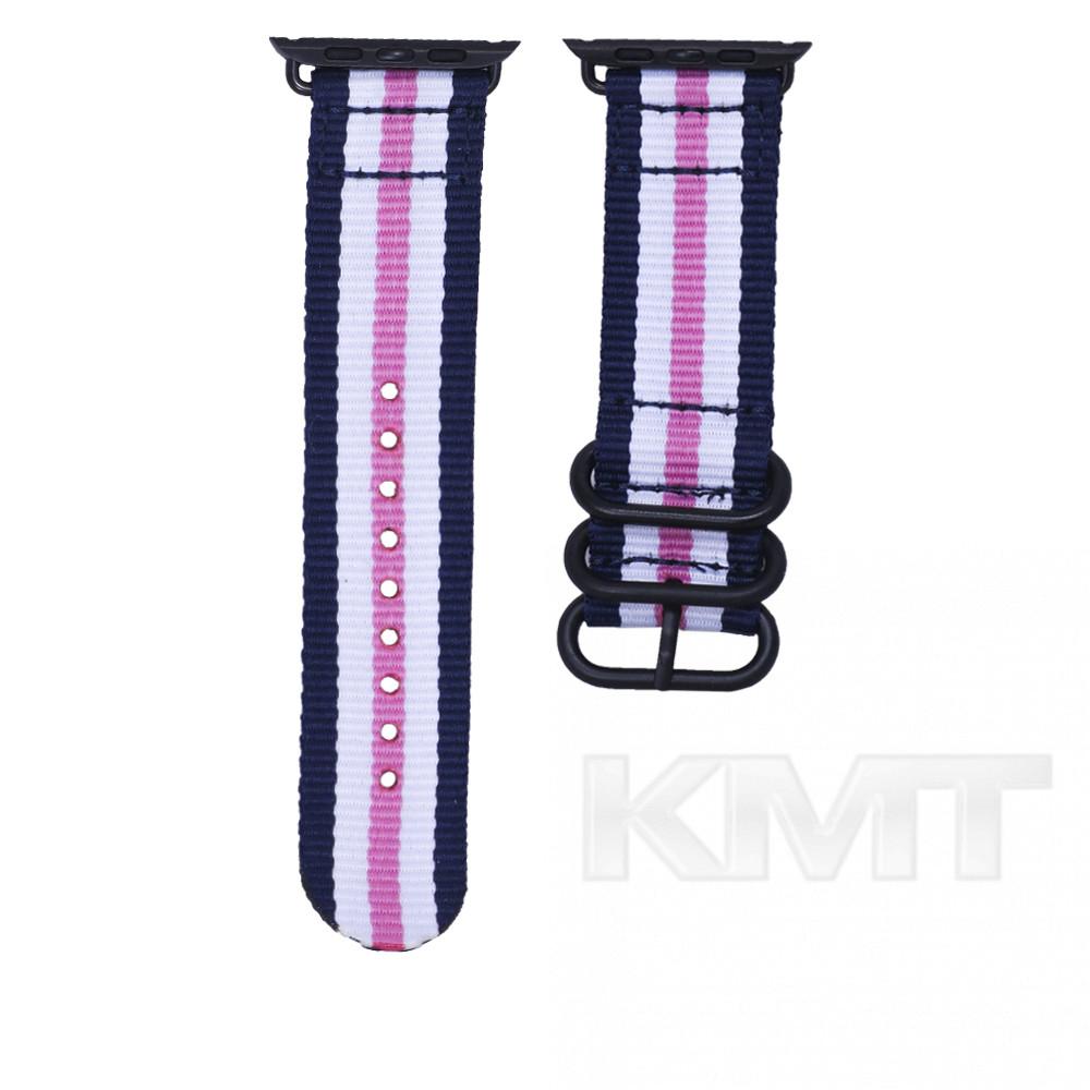 Ремінець Buckle Nylon — Apple Watch 38 mm | 40 mm | 41 mm — Blue/White/Pink Ремінець Buckle Nylon — Apple Watch 38 mm | 40 mm | 41 mm — Blue/White/Pink
