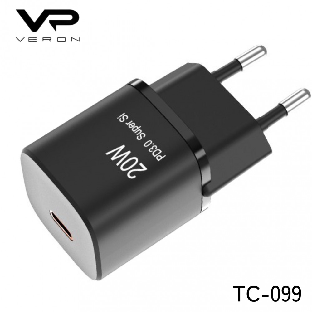 Home Charger | 20W | PD | QC3.0 — Veron TC-099 Home Charger | 20W | PD | QC3.0 — Veron TC-099