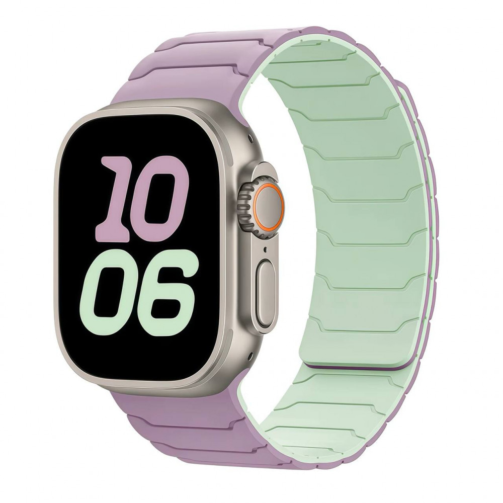 Ремінець Armor Magnetic Bracelet Apple Watch 42 mm 44 mm 45 mm 49 mm — Light purple&Light mint Ремінець Armor Magnetic Bracelet Apple Watch 42 mm 44 mm 45 mm 49 mm — Light purple&Light mint