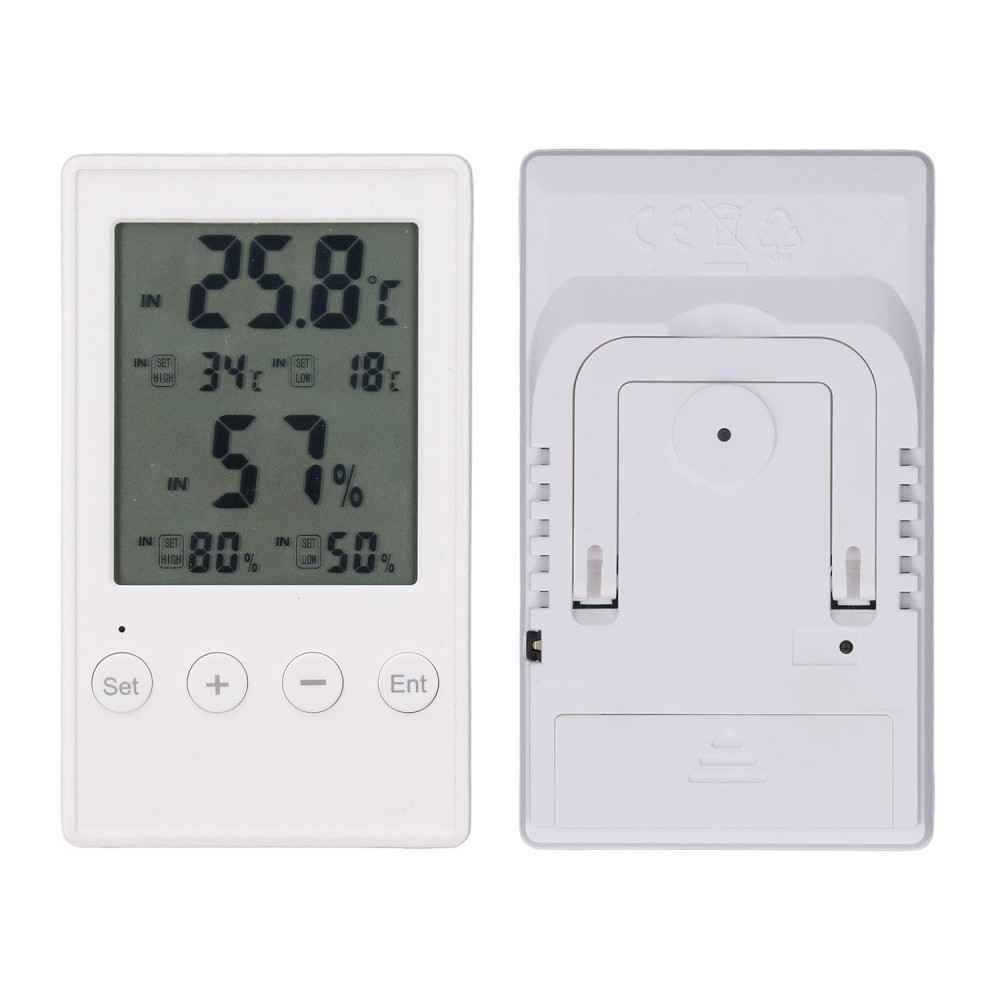 Цифровой термометр и гигрометр для измерения температуры и влажности внутри и снаружи помещения (55*95мм) Цифровой термометр и гигрометр для измерения температуры и влажности внутри и снаружи помещения (55*95мм)