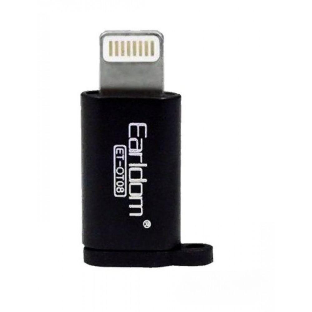 Adapter Lightning To Micro — Earldom ET-OT08 Black Adapter Lightning To Micro — Earldom ET-OT08 Black