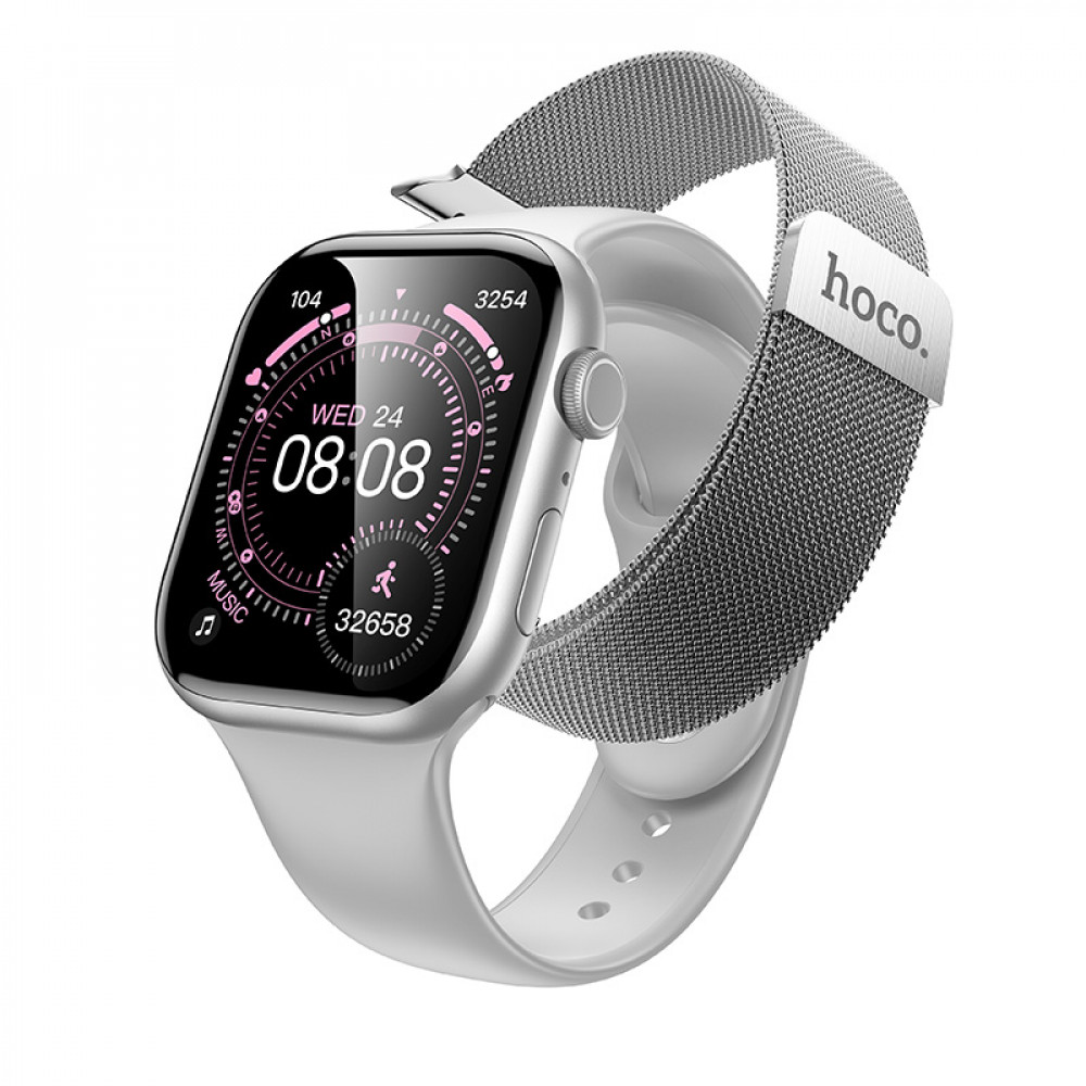 Smart Sports Watch (Call Version) Hoco Y42 — Silver Smart Sports Watch (Call Version) Hoco Y42 — Silver