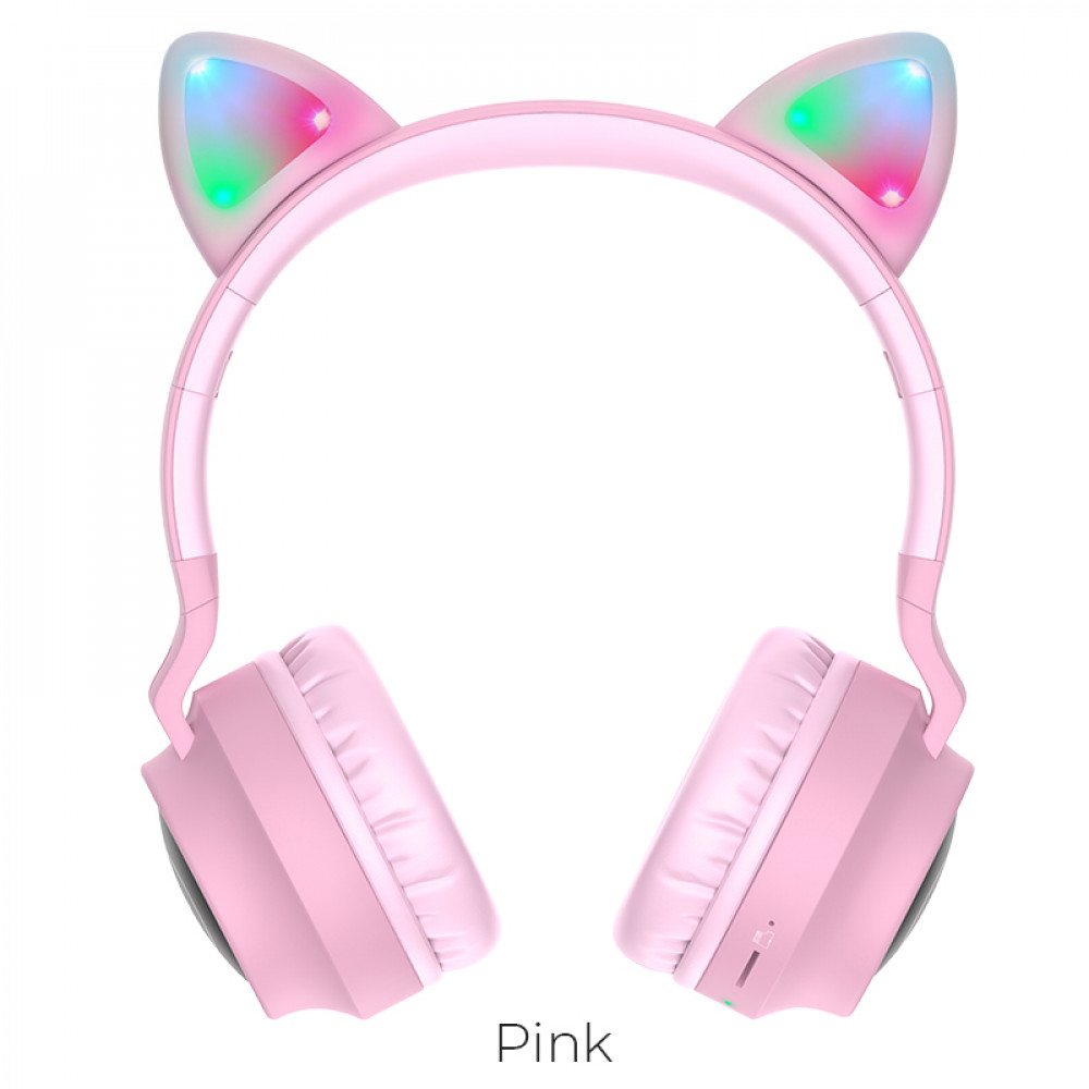 Навушники Bluetooth — Hoco W27 Cat ear — Pink Навушники Bluetooth — Hoco W27 Cat ear — Pink