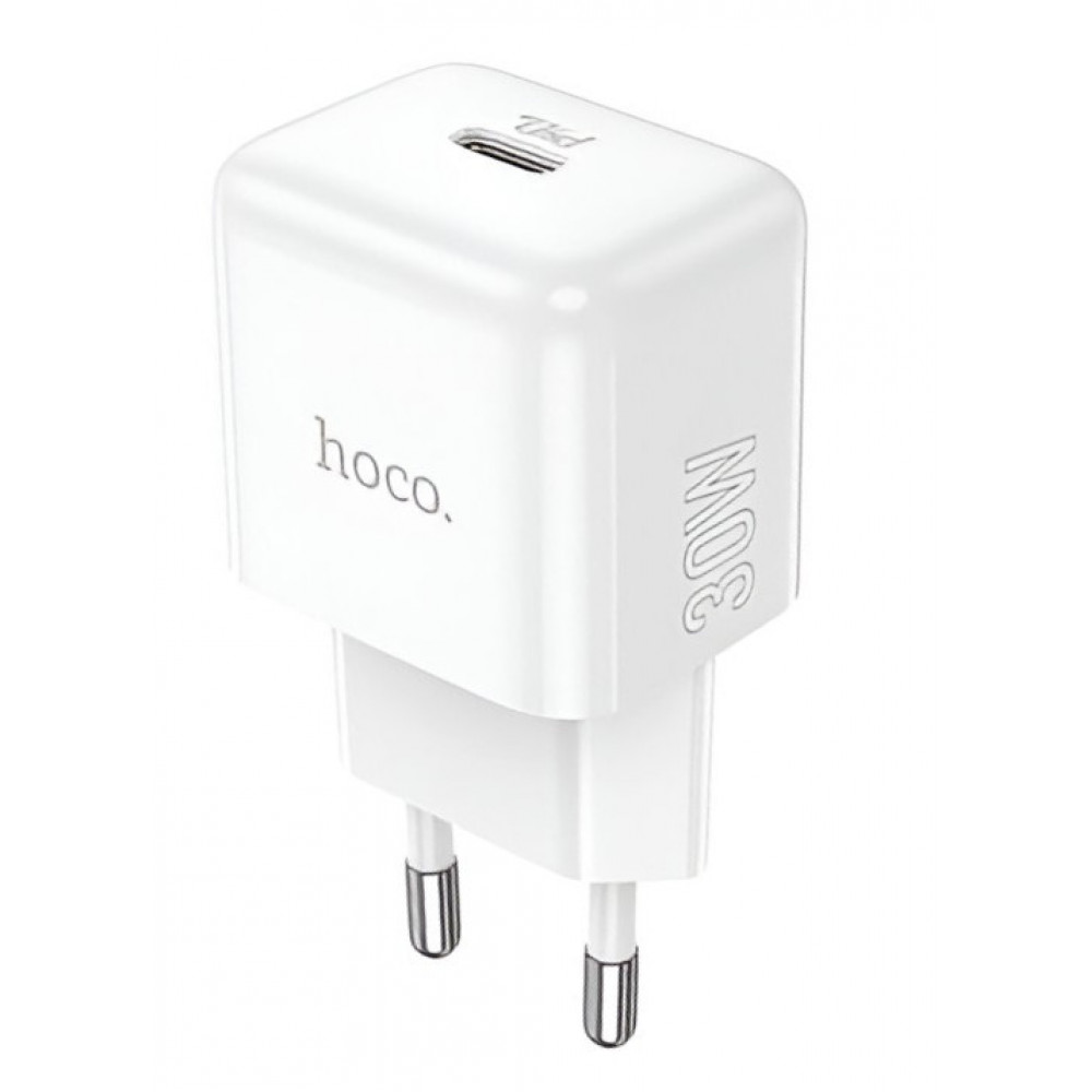 Home Charger 30W PD Hoco N32 Glory — white Home Charger 30W PD Hoco N32 Glory — white