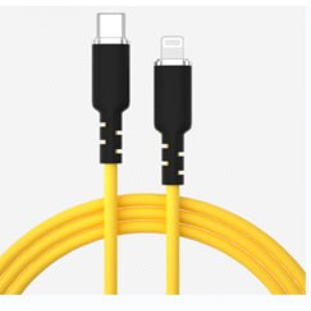 Silicone Cable USB C to Lightning 27W (2m) — Veron CL072 Yellow Silicone Cable USB C to Lightning 27W (2m) — Veron CL072 Yellow