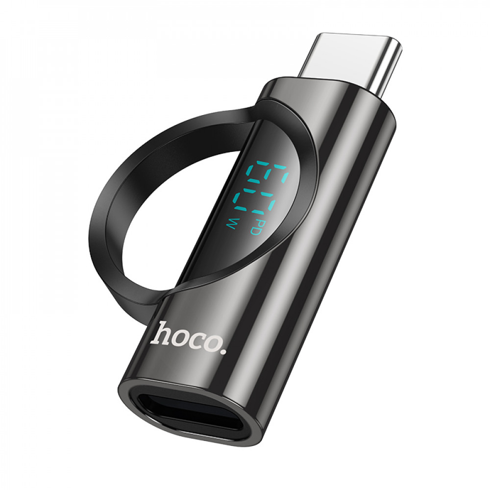 Adapter USB C To Lightning — Hoco UA32A — Black Adapter USB C To Lightning — Hoco UA32A — Black