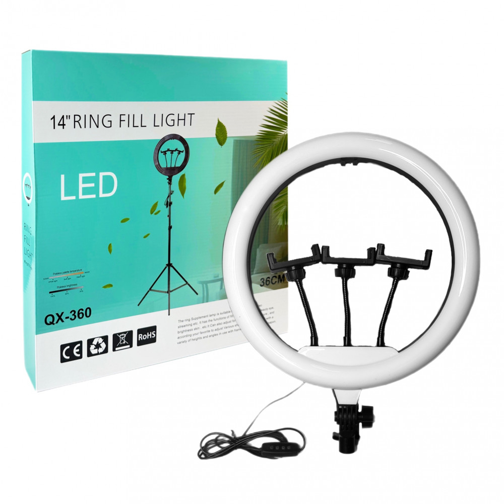 Лампа Кольцевая LED (36 cm) QX-360 Лампа Кольцевая LED (36 cm) QX-360