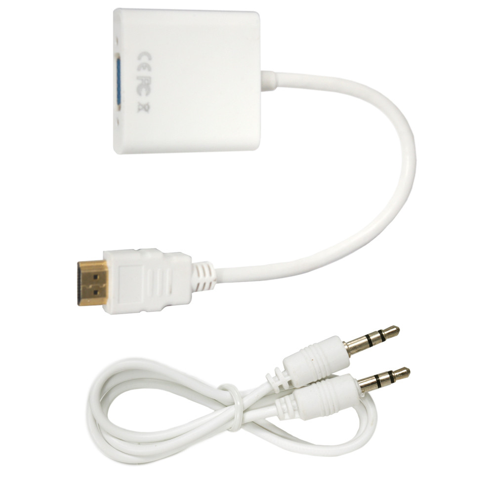 Переходник HDMI - VGA+AU White Переходник HDMI - VGA+AU White