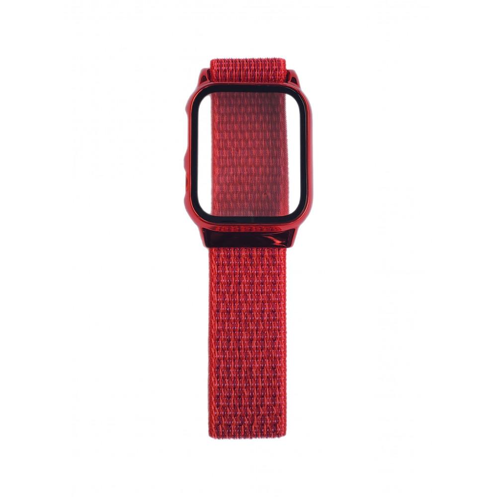 Ремешок Apple Watch Nylon with protective case 38/40/41mm — Red Ремешок Apple Watch Nylon with protective case 38/40/41mm — Red