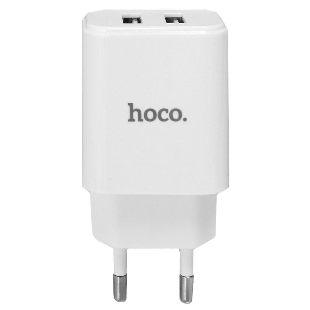 СЗУ и кабель Lightning « Hoco - C62A Victoria » — 2 USB — 2.1A — (EU) White СЗУ и кабель Lightning « Hoco - C62A Victoria » — 2 USB — 2.1A — (EU) White