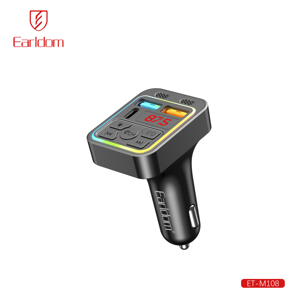 Fm Modulator MP3 | Car Charger | 3.1A | 2U | 1C — Earldom ET-M108 Fm Modulator MP3 | Car Charger | 3.1A | 2U | 1C — Earldom ET-M108