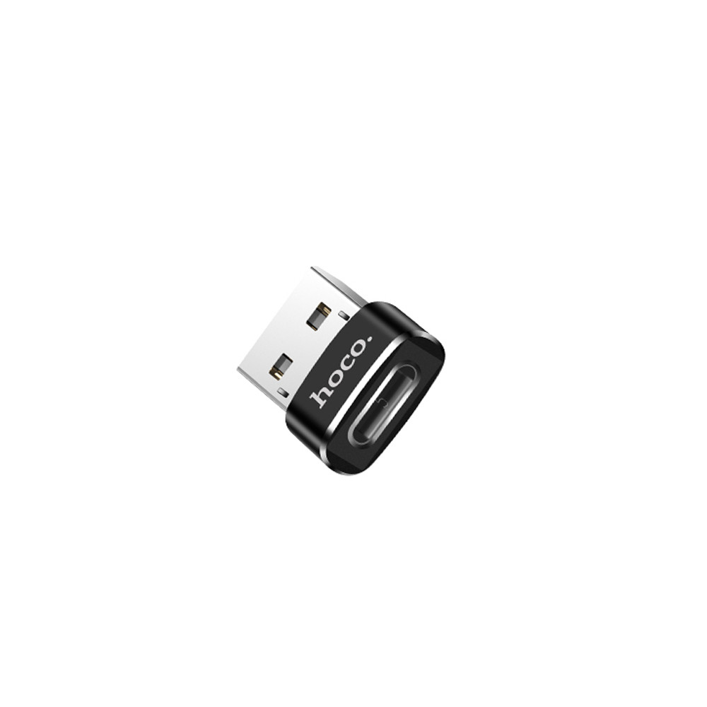 Adapter USB A To USB C Hoco UA6 Black Adapter USB A To USB C Hoco UA6 Black