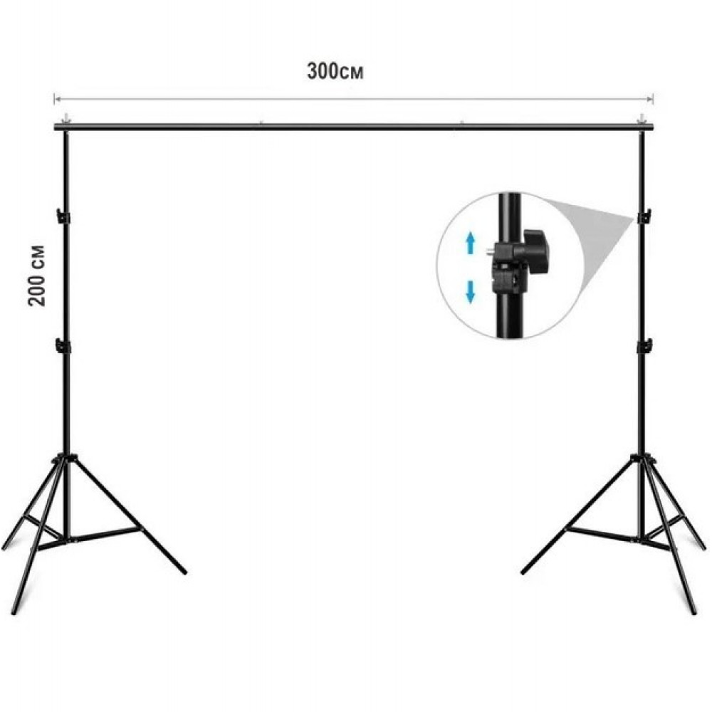 Подставка для фотофона 2 м + перекладина 3 м + зажимы 4 шт. + сумка (без экрана задней группы) Подставка для фотофона 2 м + перекладина 3 м + зажимы 4 шт. + сумка (без экрана задней группы)