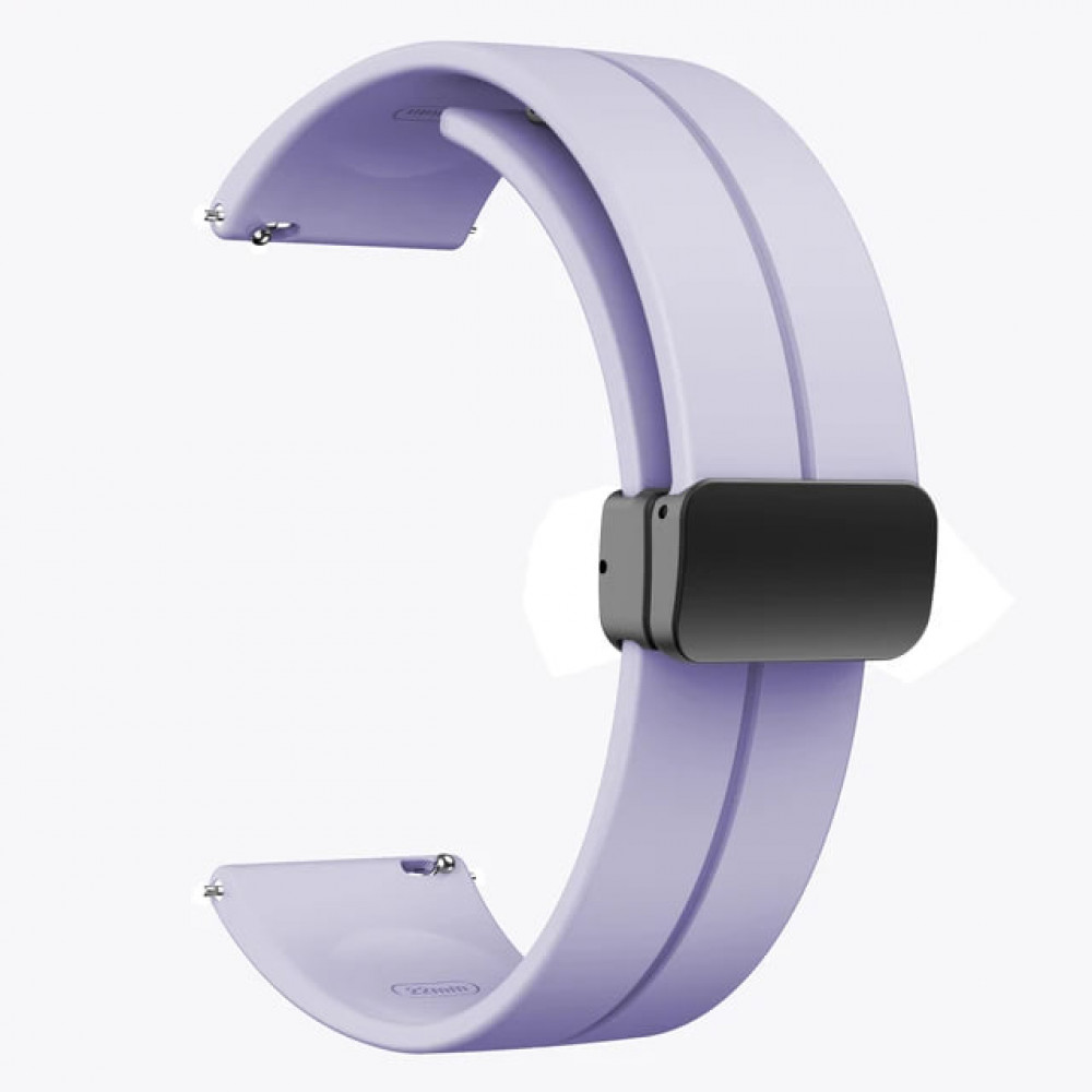 Ремінець Silicone Magic Lock Універсальний 20 mm — Purple lilac Ремінець Silicone Magic Lock Універсальний 20 mm — Purple lilac