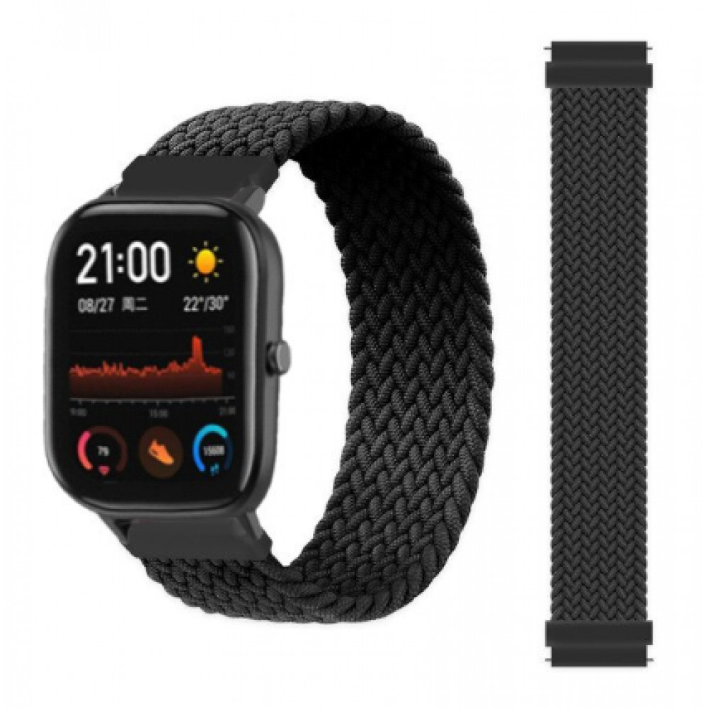 Ремінець Nylon Solo Loop (Long 145 mm) — Універсальний 20 mm — Black Ремінець Nylon Solo Loop (Long 145 mm) — Універсальний 20 mm — Black