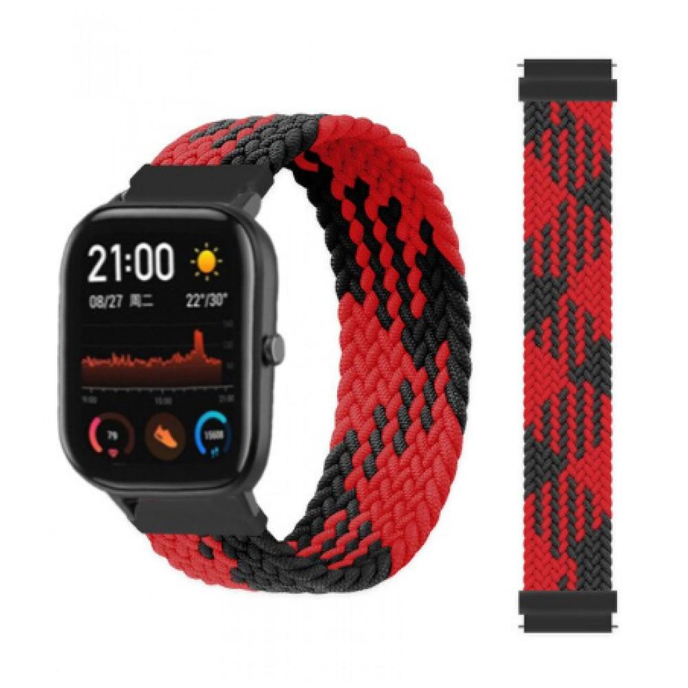 Ремінець Nylon Solo Loop (Long 135 mm) — Універсальний 22 mm — Black&Red Ремінець Nylon Solo Loop (Long 135 mm) — Універсальний 22 mm — Black&Red