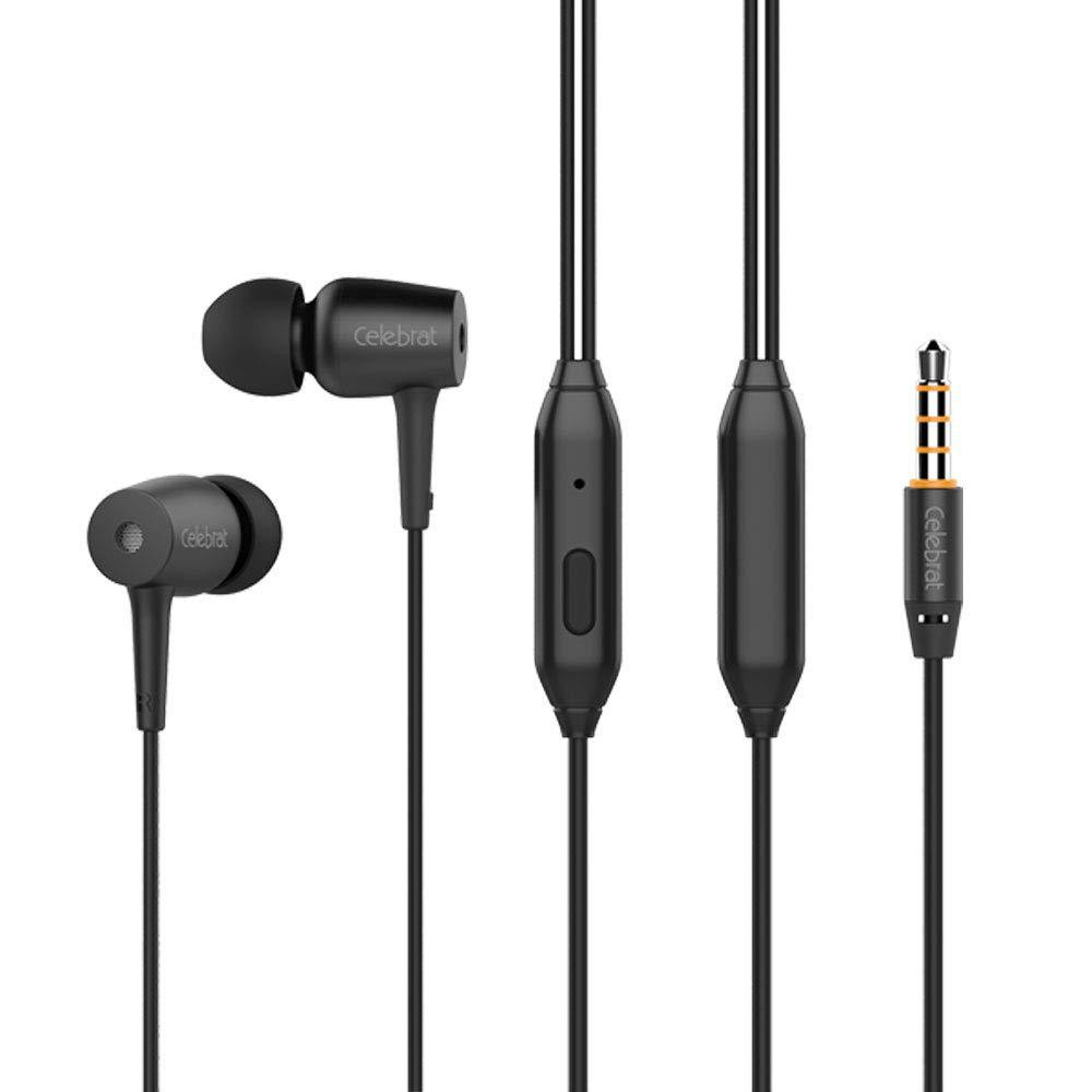 Навушники з мікрофоном 3.5mm Celebrat G1 — Black Навушники з мікрофоном 3.5mm Celebrat G1 — Black