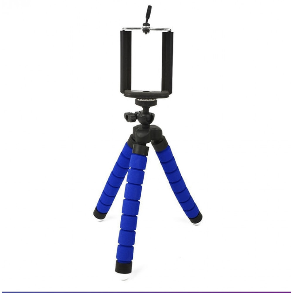 Гибкий мини-штатив тринога трипод для телефона и камеры (осьминог, паук) GoPro экшн камеры 25 см — Blue Гибкий мини-штатив тринога трипод для телефона и камеры (осьминог, паук) GoPro экшн камеры 25 см — Blue