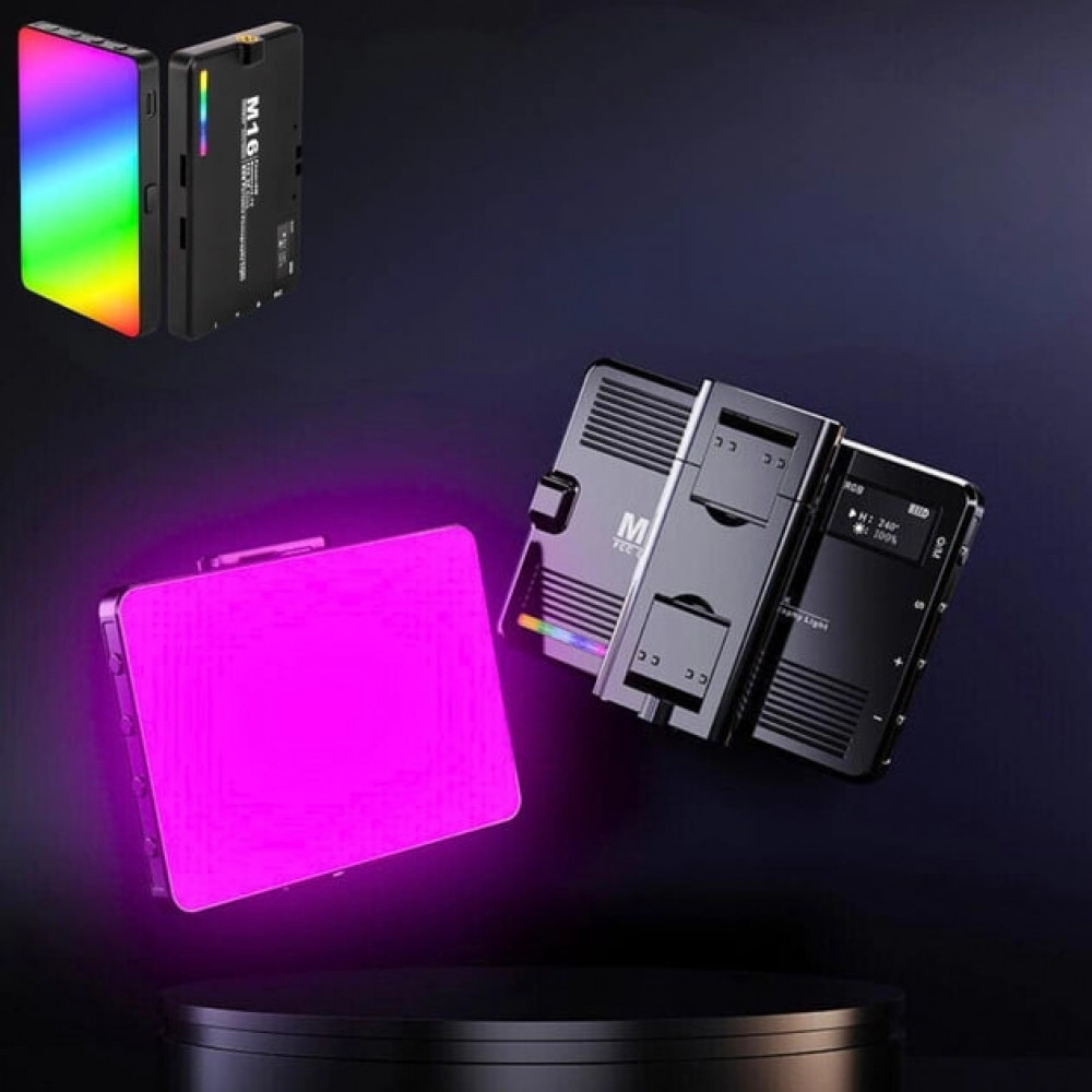 Накамерный видеосвет LED RGB — M16 Накамерный видеосвет LED RGB — M16