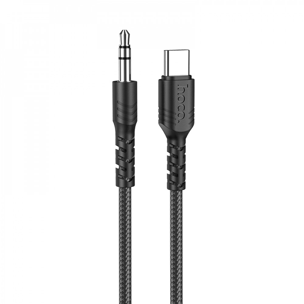 Кабель Aux to USB C (1m) — Hoco UPA17 Digital Audio Conversion — Black Кабель Aux to USB C (1m) — Hoco UPA17 Digital Audio Conversion — Black
