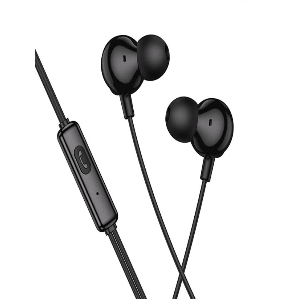 3.5mm Earphones With Mic — Hoco M117 — Black 3.5mm Earphones With Mic — Hoco M117 — Black