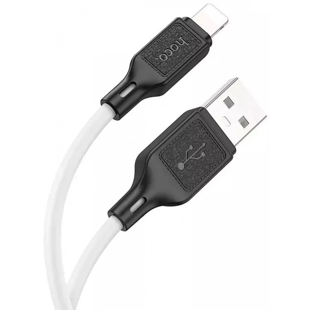 Кабель Lightning 2.4A (1m) Hoco X90 Cool silicone — White Кабель Lightning 2.4A (1m) Hoco X90 Cool silicone — White