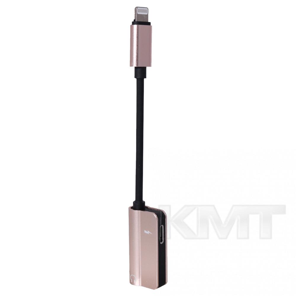 MY019 - Lightning adapter (Headphones + Charger) — Gold MY019 - Lightning adapter (Headphones + Charger) — Gold