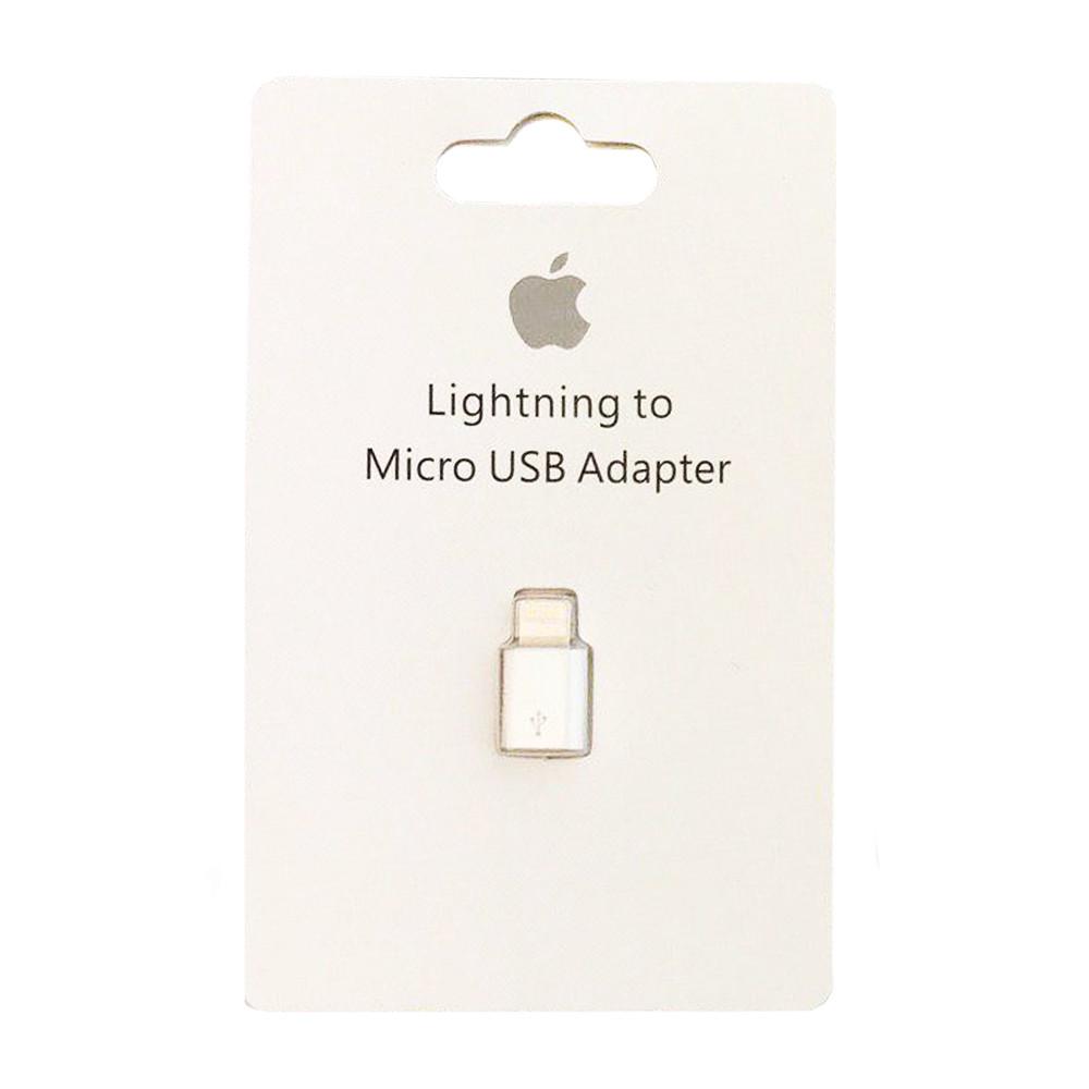 Lightning To Micro Adapter — Apple — White Lightning To Micro Adapter — Apple — White