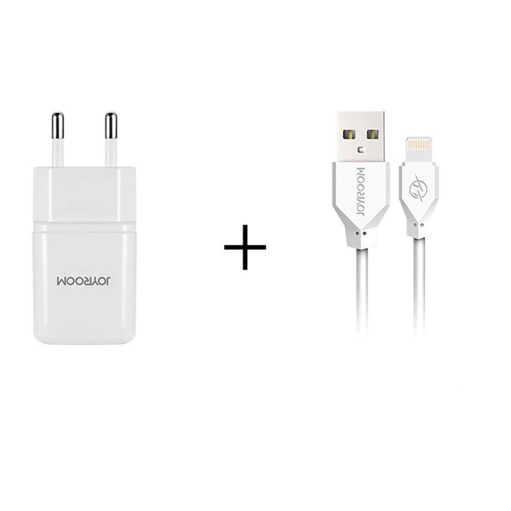 Home Charger | 1.2A | 1U | Lightning Cable (1m) — Joyroom L-L119 UMI — White Home Charger | 1.2A | 1U | Lightning Cable (1m) — Joyroom L-L119 UMI — White