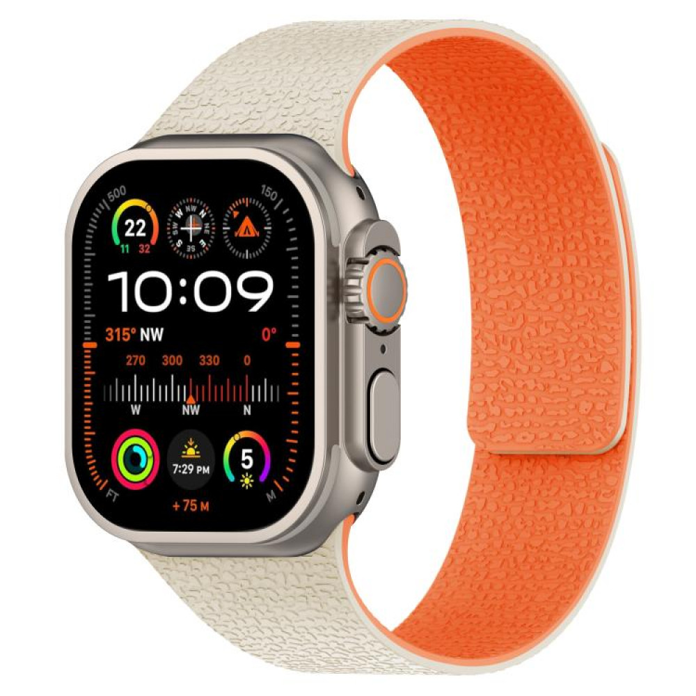 Ремінець Magic Silicon Apple Watch 38 mm 40 mm 41 mm — Starlight&Orange Ремінець Magic Silicon Apple Watch 38 mm 40 mm 41 mm — Starlight&Orange