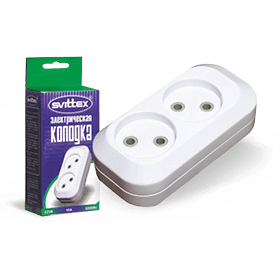 SV-009. Розетка (колодка) SVITTEX двухместная без земли SV-009. Розетка (колодка) SVITTEX двухместная без земли