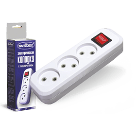 SV-012 Розетка (колодка) SVITTEX 3-я без земли с выключателем SV-012 Розетка (колодка) SVITTEX 3-я без земли с выключателем