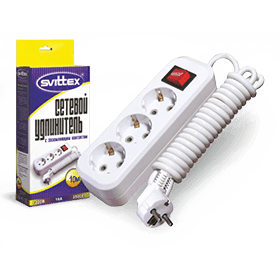 SV-011-10. Удлинитель SVITTEX 3-я с заземлением и выключателем (10 м) SV-011-10. Удлинитель SVITTEX 3-я с заземлением и выключателем (10 м)
