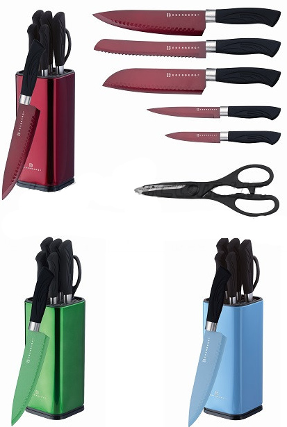 Набор ножей с подставкой 7 предметов Edenberg EB-11027 Набор ножей с подставкой 7 предметов Edenberg EB-11027