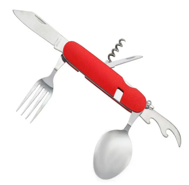 Складной туристический нож, ложка, вилка, штопор, открывалка №706ALL Складной туристический нож, ложка, вилка, штопор, открывалка №706ALL