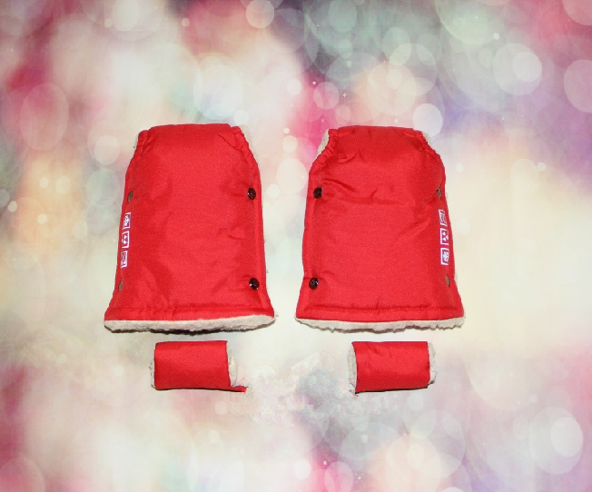 Рукавицы на коляску/санки/велосипед. Красные. (плотная ткань, овчина), очень много расцветок в ассортименте Рукавицы на коляску/санки/велосипед. Красные. (плотная ткань, овчина), очень много расцветок в ассортименте