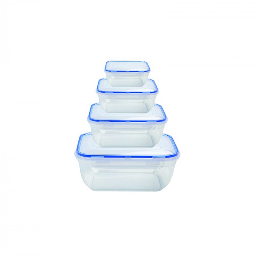 НАБОР ПРЯМОУГОЛЬНЫХ ГЕРМЕТИЧНЫХ КОНТЕЙНЕРОВ (4 ШТ.: V 800, 1400, 2300, 4000 МЛ) НАБОР ПРЯМОУГОЛЬНЫХ ГЕРМЕТИЧНЫХ КОНТЕЙНЕРОВ (4 ШТ.: V 800, 1400, 2300, 4000 МЛ)